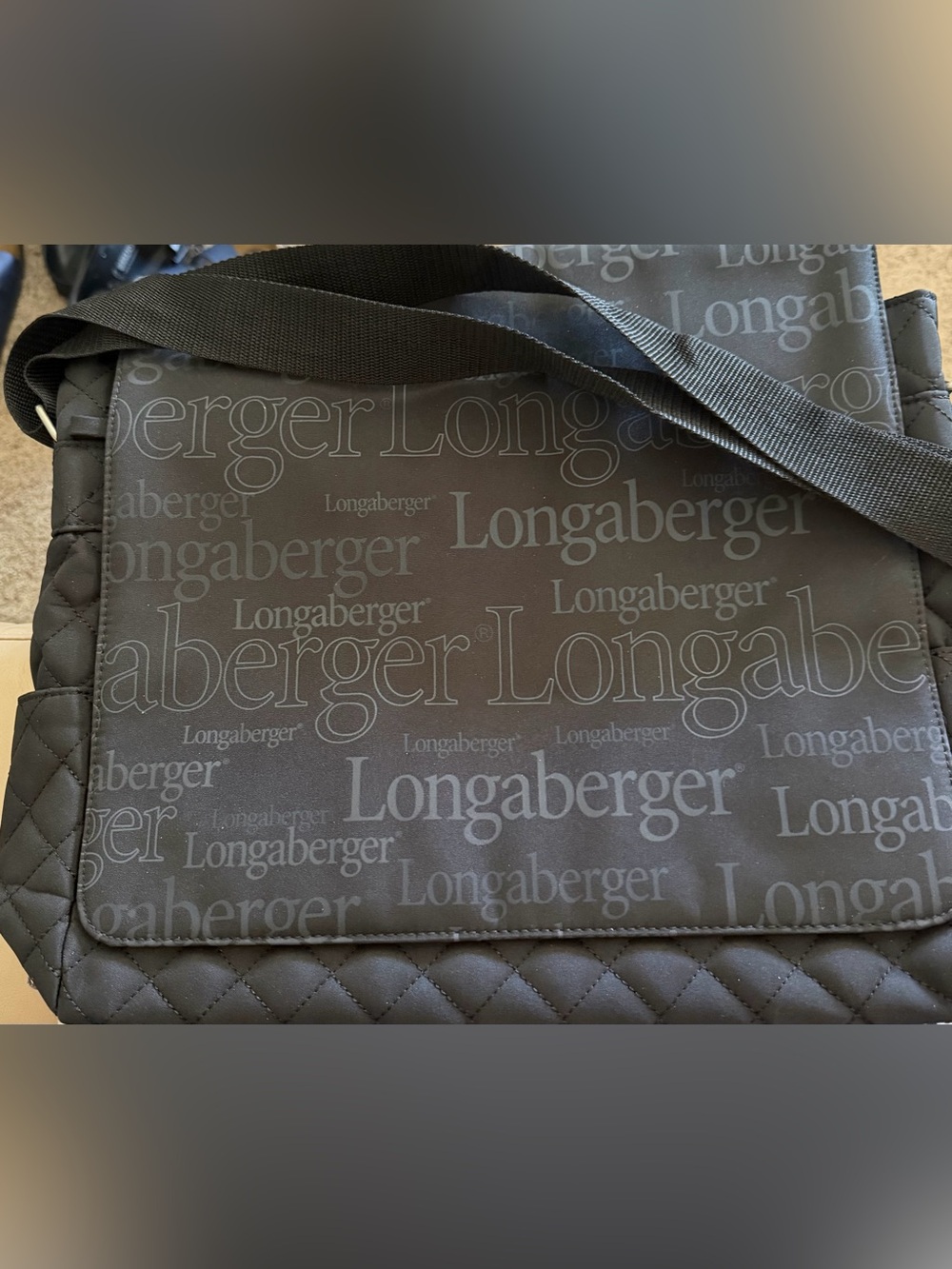 LONGABERGER BLACK CANVAS LAPTOP/BREIFCASE/BRAND NEW!